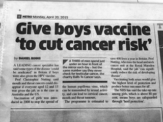 HPV vaccine for boys